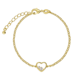 Pulseras Delicadas, Bañado en oro, Zirconia cúbica artificial