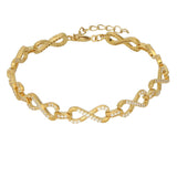 Pulseras Festivas, Bañado en oro, Zirconia cúbica artificial