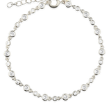 Pulsera de tenis, Plata 925 bañada en rodio, Zirconia cúbica artificial