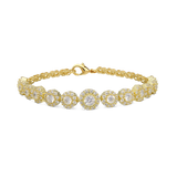 Pulseras Festivas, Bañado en oro, Zirconia cúbica artificial
