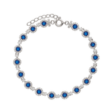 Pulsera de tenis, Plata 925 bañada en rodio, Zirconia cúbica artificial