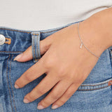 Pulseras Delicadas, Plata 925 bañada en rodio, Sin piedra