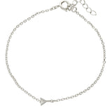 Pulseras Delicadas, Plata 925 bañada en rodio, Sin piedra