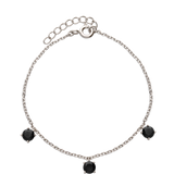 Pulseras Delicadas, Plata 925 bañada en rodio, Zirconia cúbica artificial