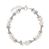 Pulsera de piedra, Piedras de hematita con metales, Hematita artificial