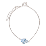 Pulseras Delicadas, Plata 925 bañada en rodio, Zirconia cúbica artificial