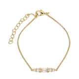 Pulseras Delicadas, Bañado en oro, Zirconia cúbica artificial
