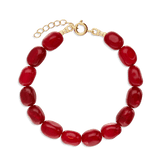 Pulsera de piedra, Bañado en oro, Cuarzo artificial
