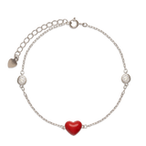 Pulseras Delicadas, Plata 925 bañada en rodio, Zirconia cúbica artificial, Esmalte