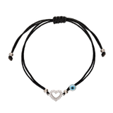 Pulseras delicadas, Plata 925 bañada en rodio, Zirconia cúbica artificial, Esmalte