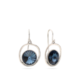Gotas, Plata de Ley 925, Cristal Swarovski artificial