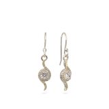 Gotas, Plata 925 con oro 9k, Zirconia cúbica artificial