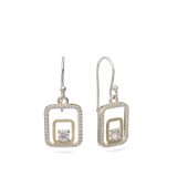 Gotas, Plata 925 con oro 9k, Zirconia cúbica artificial
