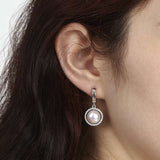 Gotas, Plata 925 bañada en rodio, Zirconia cúbica artificial, Perla cultivada
