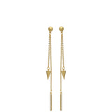 Gotas, Bañado en oro, Zirconia cúbica artificial