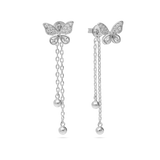 Gotas, Plata 925 bañada en rodio, Zirconia cúbica artificial