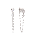 Gotas, Plata 925 bañada en rodio, Zirconia cúbica artificial
