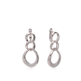 Gotas, Plata 925 bañada en rodio, Zirconia cúbica artificial