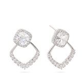 Gotas, Plata 925 bañada en rodio, Zirconia cúbica artificial
