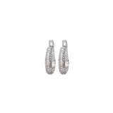 Aros, Plata 925 bañada en rodio, Zirconia cúbica artificial