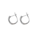 Aros, Plata 925 bañada en rodio, Zirconia cúbica artificial