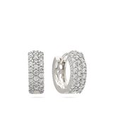 Aros, Plata 925 bañada en rodio, Zirconia cúbica artificial