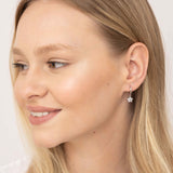 Aros, Plata 925 bañada en rodio, Zirconia cúbica artificial