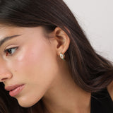 Aros, Bañado en oro, Zirconia cúbica artificial