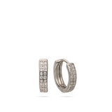 Aros, Plata 925 bañada en rodio, Zirconia cúbica artificial
