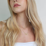 Collar colgante, Bañado en oro, Zirconia cúbica artificial
