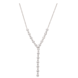 Collar colgante, Plata 925 bañada en rodio, Zirconia cúbica artificial