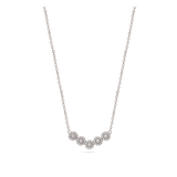 Collar colgante, Plata 925 bañada en rodio, Zirconia cúbica artificial