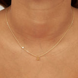 Collar colgante, Bañado en oro, Zirconia cúbica artificial