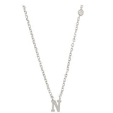 Collar colgante, Plata 925 bañada en rodio, Zirconia cúbica artificial