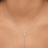 Collar colgante, Plata 925 bañada en rodio, Zirconia cúbica artificial
