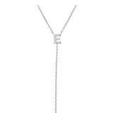 Collar colgante, Plata 925 bañada en rodio, Zirconia cúbica artificial