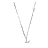 Collar colgante, Plata 925 bañada en rodio, Zirconia cúbica artificial