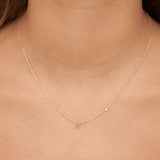 Collar colgante, Bañado en oro, Zirconia cúbica artificial