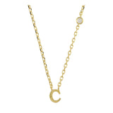 Collar colgante, Bañado en oro, Zirconia cúbica artificial