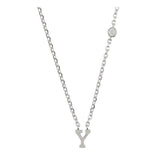Collar colgante, Plata 925 bañada en rodio, Zirconia cúbica artificial