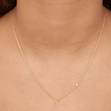 Collar colgante, Bañado en oro, Zirconia cúbica artificial
