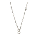 Collar colgante, Plata 925 bañada en rodio, Zirconia cúbica artificial