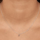 Collar colgante, Plata 925 bañada en rodio, Zirconia cúbica artificial