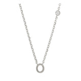 Collar colgante, Plata 925 bañada en rodio, Zirconia cúbica artificial