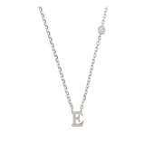 Collar colgante, Plata 925 bañada en rodio, Zirconia cúbica artificial
