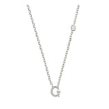 Collar colgante, Plata 925 bañada en rodio, Zirconia cúbica artificial
