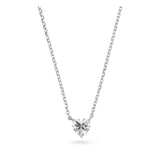 Collar colgante, Plata 925 bañada en rodio, Zirconia cúbica artificial