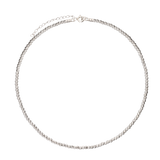 Collar gargantilla, Plata 925 bañada en rodio, Sin piedra