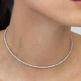 Collar gargantilla, Plata 925 bañada en rodio, Sin piedra