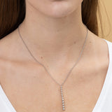 Collar colgante, Plata 925 bañada en rodio, Sin piedra